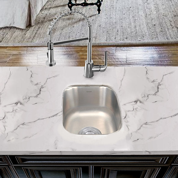 Nantucket Sinks 15" Rectangle Undermount Stainless Steel Bar/Prep Sink Model #NS1512