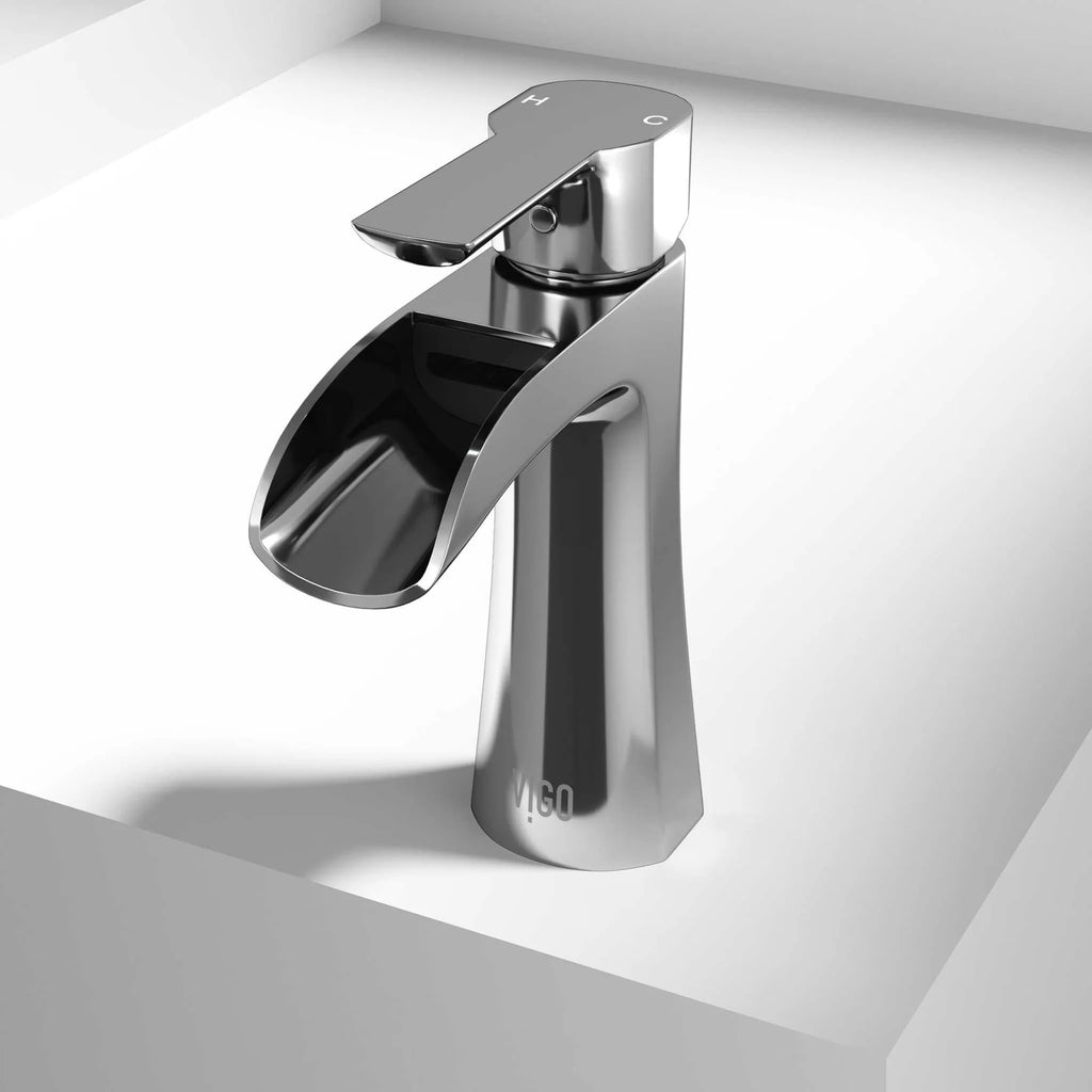 VIGO - Paloma Single Hole Single Handle Open Front Bathroom Faucet In Chrome Model# VG01041CH