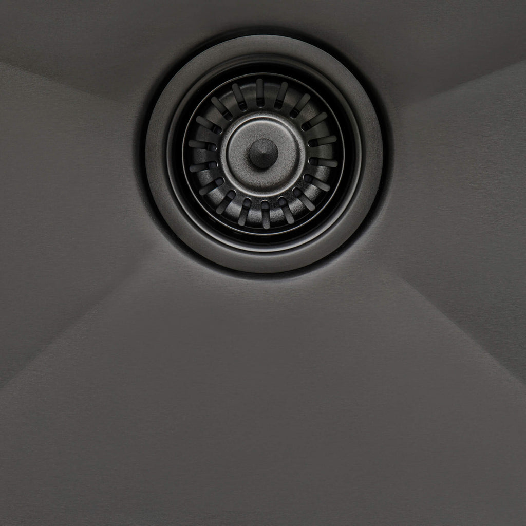 Giana Ruvati 30" Gunmetal Black Stainless Steel Workstation Undermount Kitchen Sink Single Bowl – Model# RVH6530BL