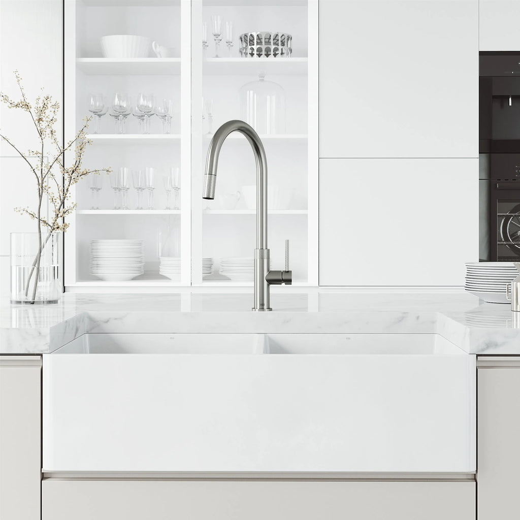 VIGO - Bristol Pull-Down Single Lever Kitchen Faucet In Stainless Steel Model# VG02033ST