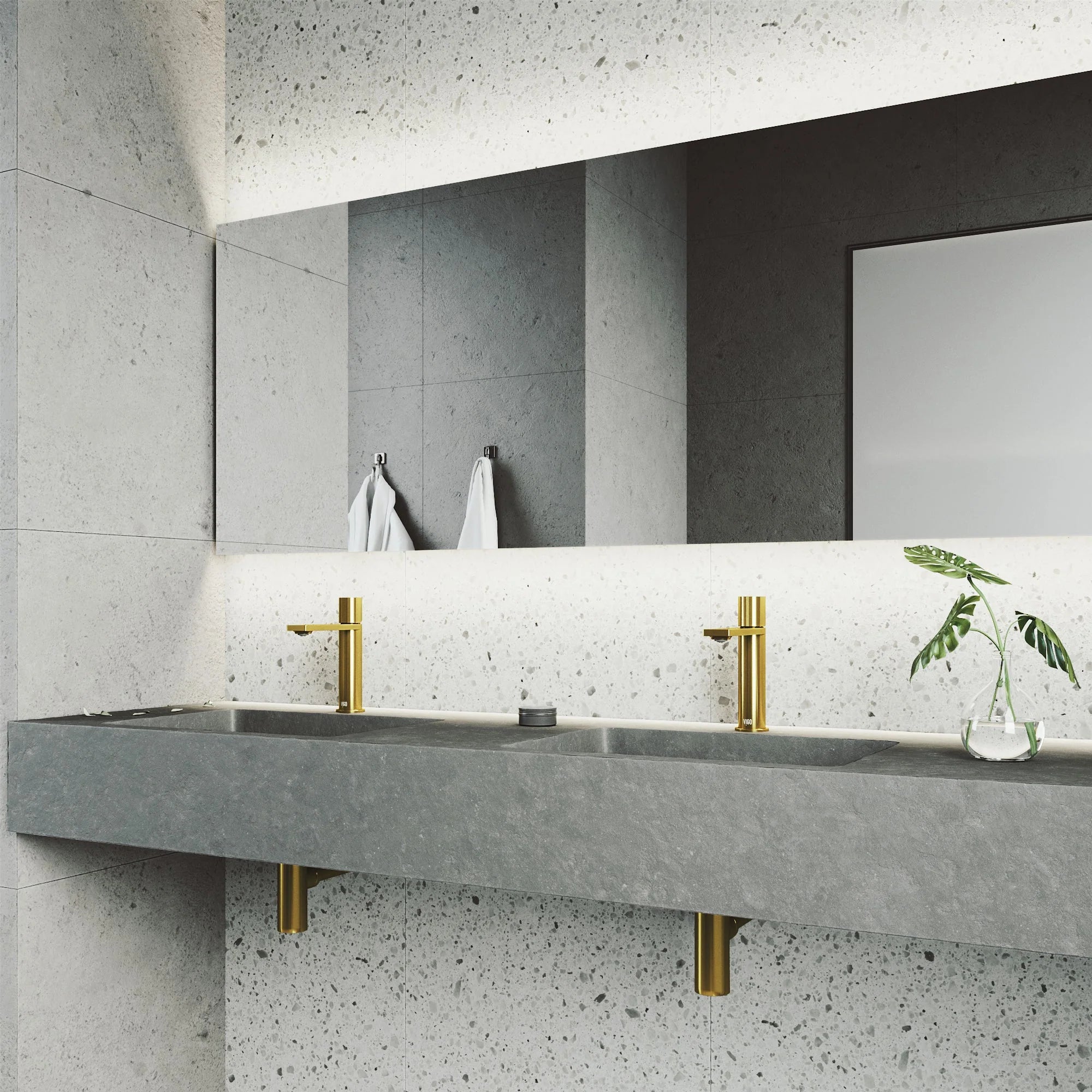 VIGO - Elan Single Hole Bathroom Faucet In Matte Brushed Gold Model# VG01045MG