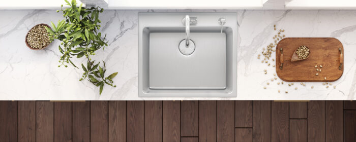 Modena Model: RVM5923 Ruvati 23 x 20 inch Drop-in Topmount Kitchen Sink 16 Gauge Stainless Steel Single Bowl – RVM5923