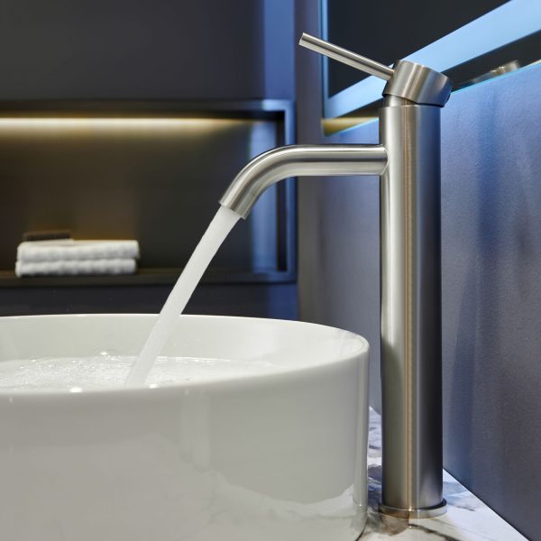 Oakland Single Handle Bathroom Sink Vessel Faucet with Pop Up Drain in Brushed Nickel Model# KSB1119BN