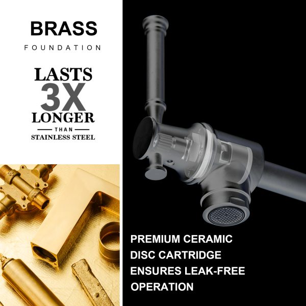 Oakland Two Handle Pot Filler Faucet in Satin Gold – Model# KSPF312SG