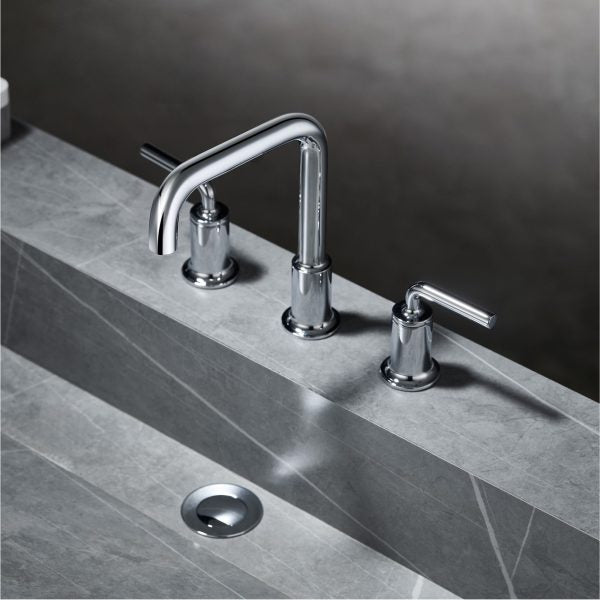 Oakland Wide Spread 3 Hole Bathroom Sink Faucet with Pop Up Drain in Chrome Model# KSB8236C