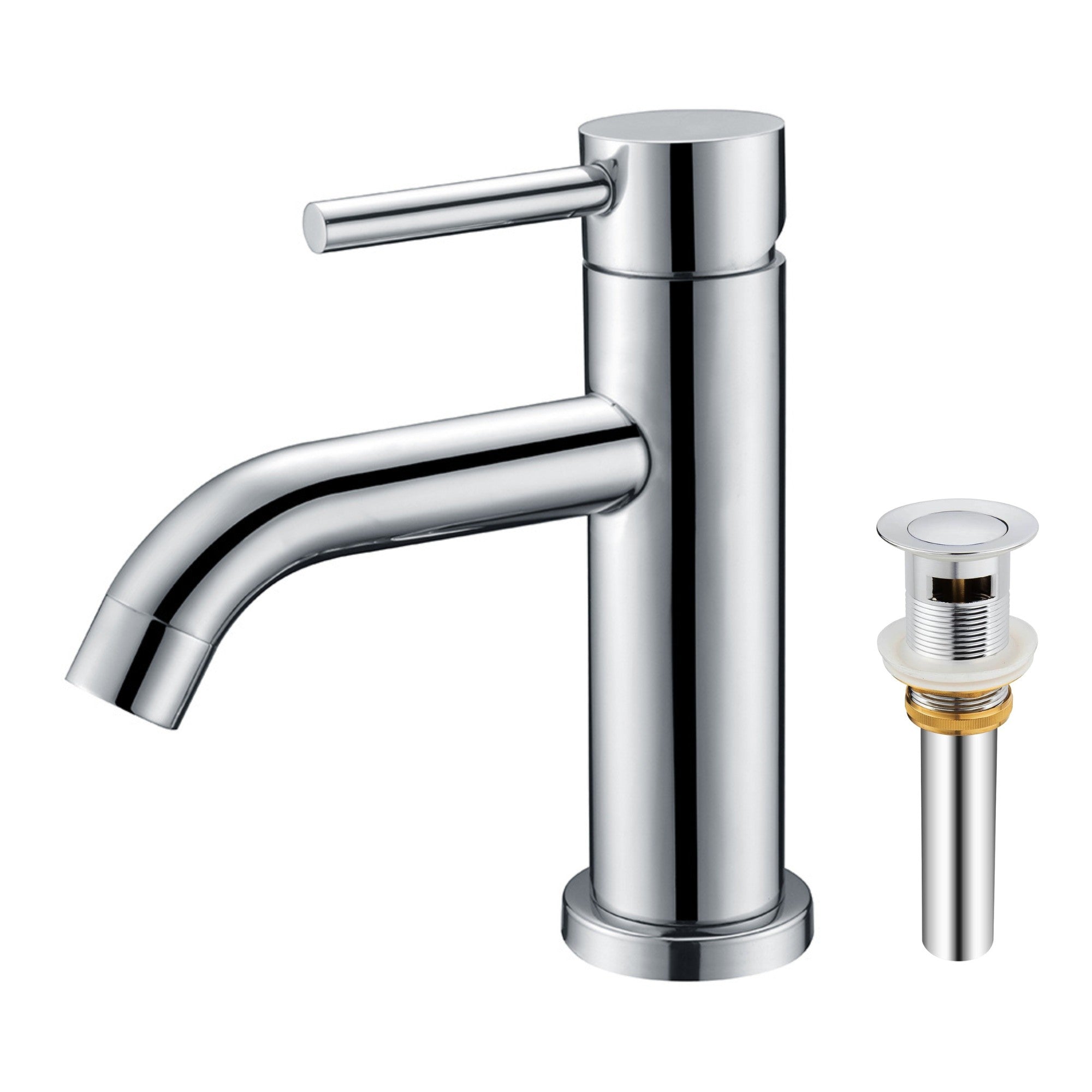 Oakland Single Handle Bathroom Sink Faucet with Pop Up Drain In Chrome Model# KSB1109C
