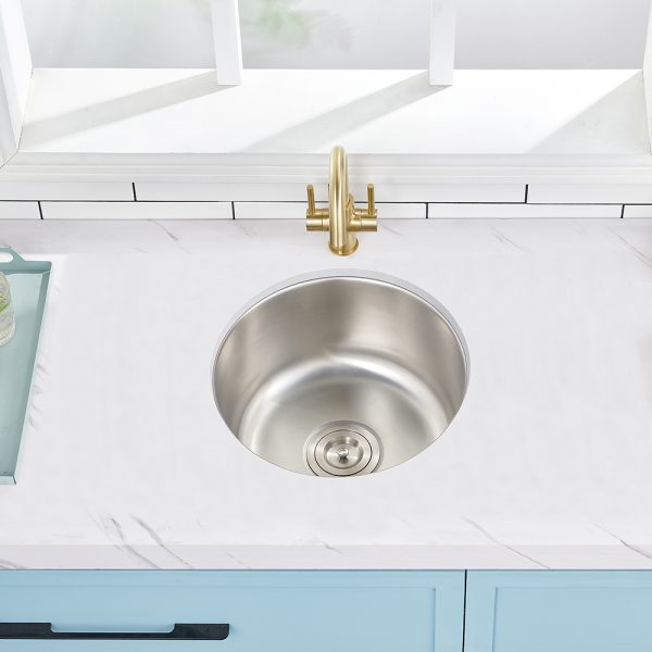 Oakland 16″ Undermount 18 Gauge Round Stainless-Steel Single Bowl Bar/Prep Sink Model# KSU1616R