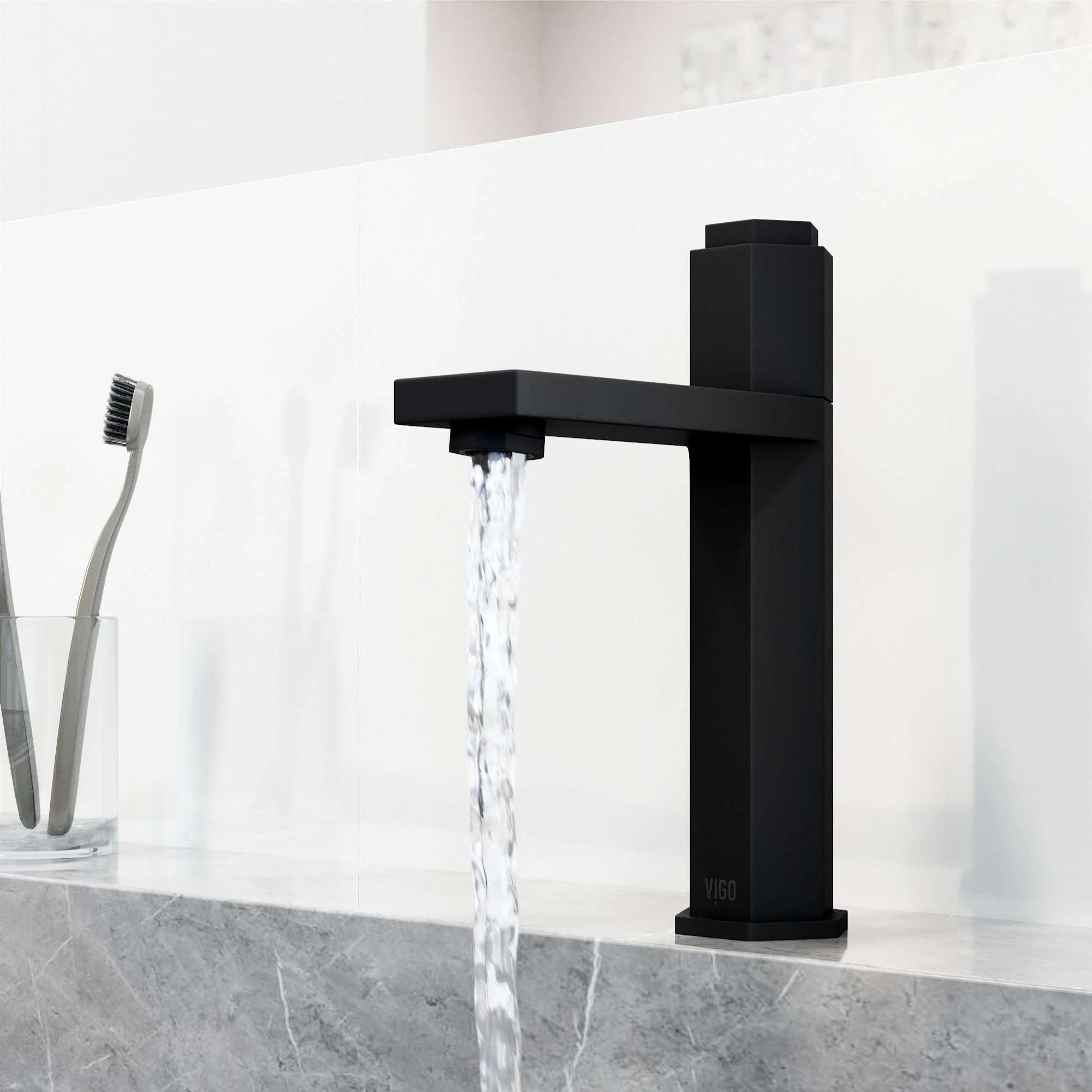 VIGO - Hart Nova Single Hole Bathroom Faucet In Matte Black Model# VG01053MB
