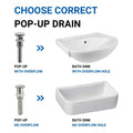 Oakland Bathroom Sink Drain Push Style Pop-Up with Overflow in Brushed Nickel Finish Model# KSPOP-03