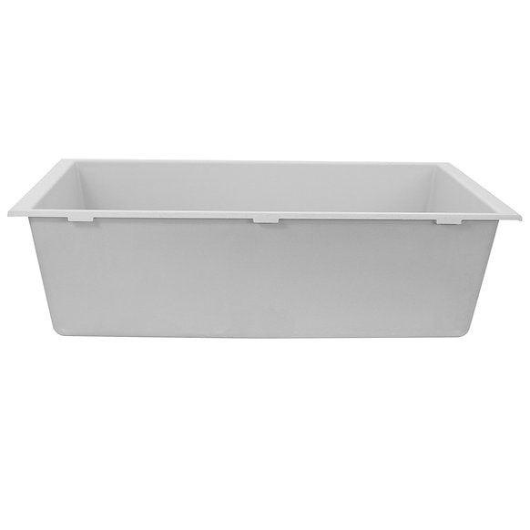 Nantucket Sinks - 33" Undermount Granite Composite Sink In White Color Model# PR3320-W-UM