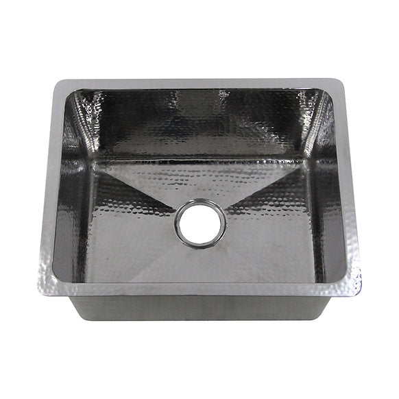 Nantucket Sinks - 23" Dual Mount Hand Hammered Stainless Steel 12" Deep Sink Model# KSSH2318-12