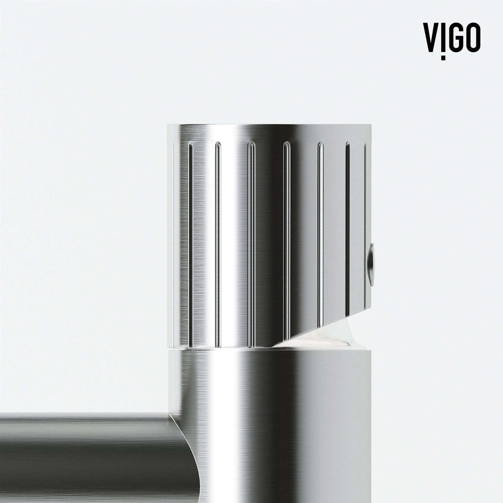 VIGO - Ashford Single Hole Bathroom Faucet In Brushed Nickel Model# VG01052BN