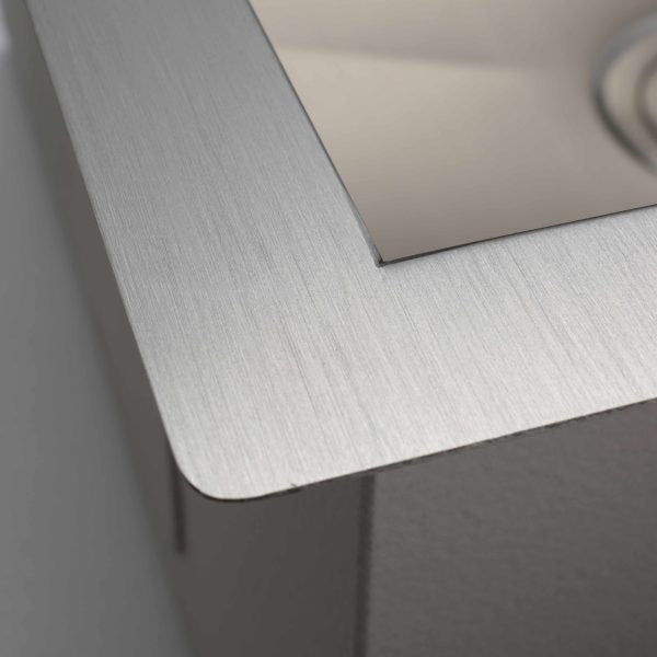 22″ Zero Radius Undermount Single Bowl Stainless Steel Kitchen Sink - Model #KSH22189S