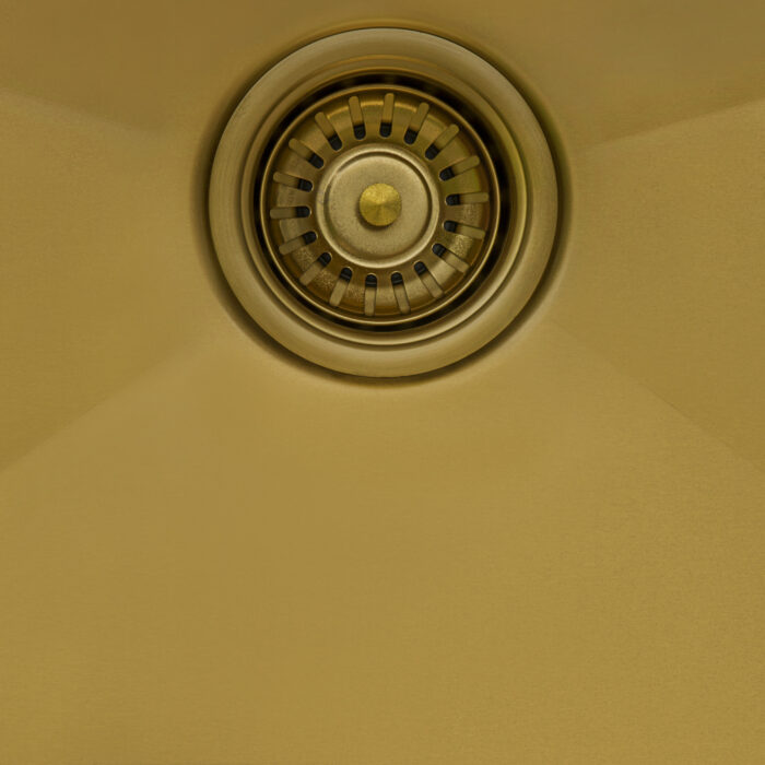 Terraza  Ruvati 25"Matte Gold Drop-in Top Mount Kitchen Sink Single Bowl – Model# RVH5007GG