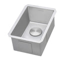 Gravena Ruvati 10" Undermount Bar Prep 16 Gauge Kitchen Sink Round Corners Stainless Steel Single Bowl – Model# RVH7010