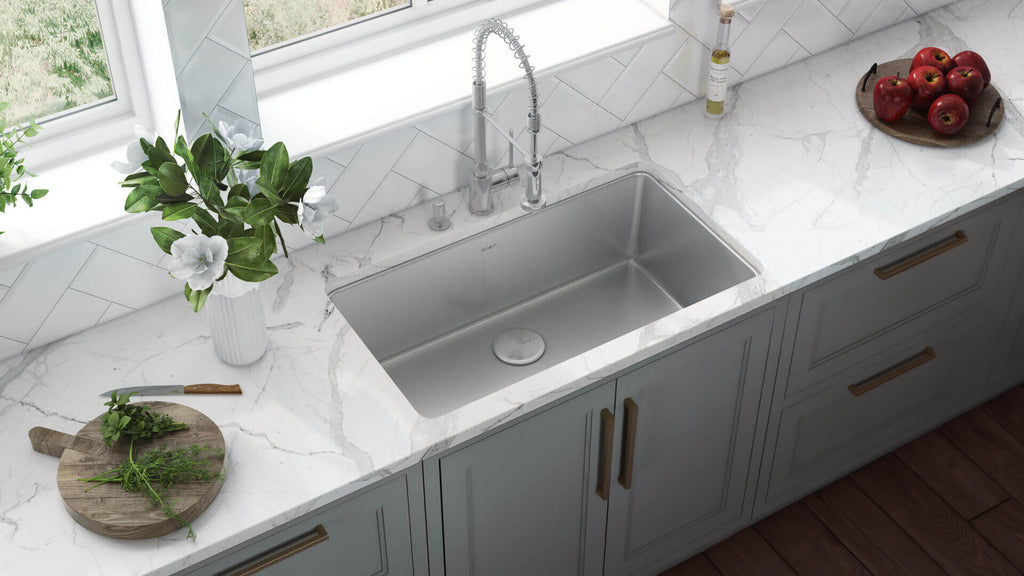 Modena Ruvati 27-inch Undermount Kitchen Sink 16 Gauge Stainless Steel Single Bowl Model# RVM5927