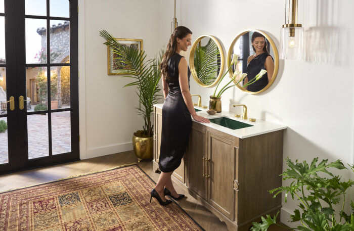 Krona Model: RVB0720EG Ruvati 18 x 12-3/4 inch Undermount Bathroom Sink Emerald Green Rectangular Porcelain Ceramic with Overflow – RVB0720EG