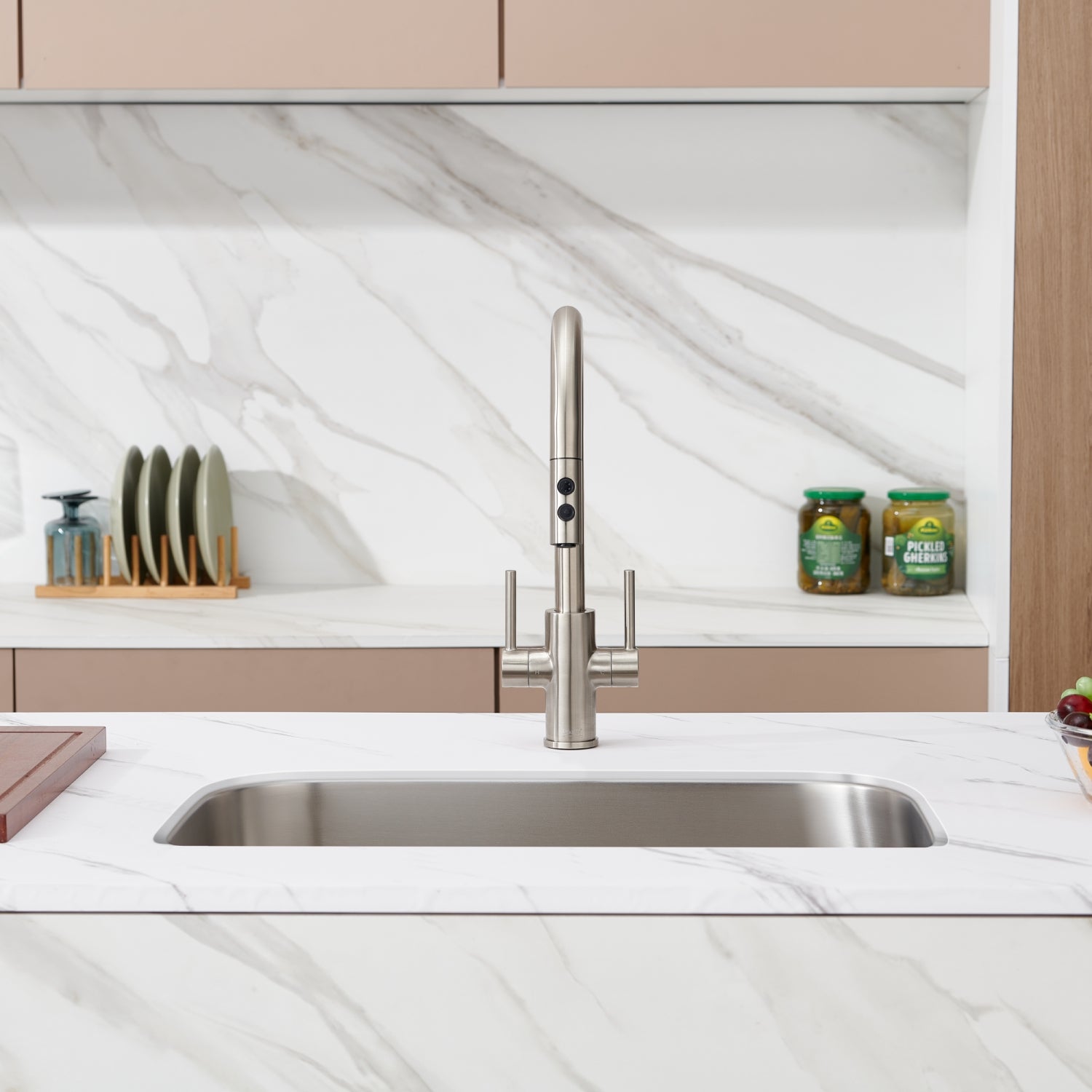 Oakland Large Size 18 Gauge 32″ Undermount Rectangular Stainless Steel Single Bowl Kitchen Sink Model# KSU32199