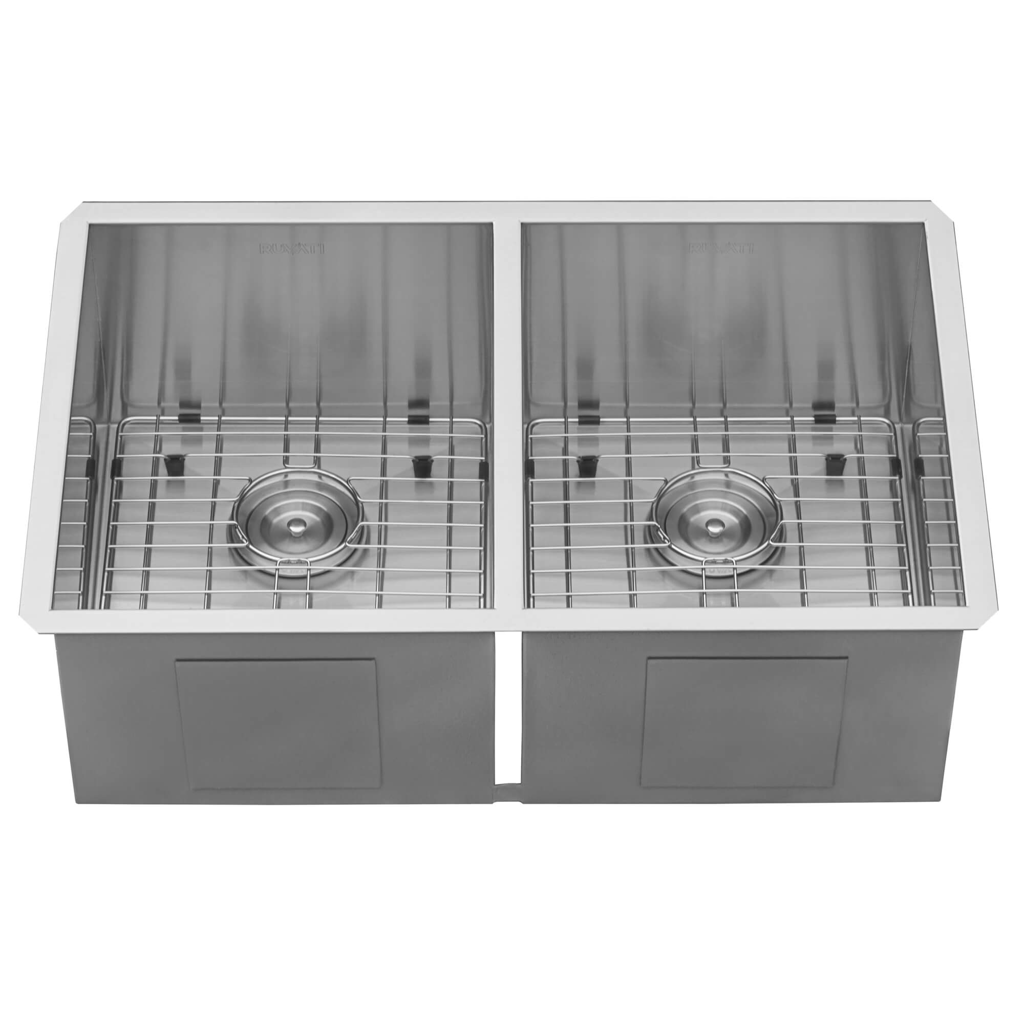 Nesta Model: RVH7350 Ruvati 30-inch Undermount 50/50 Double Bowl Zero Radius 16 Gauge Stainless Steel Kitchen Sink – Model# RVH7350