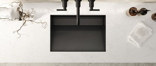 Ariaso Ruvati 20" x 14" Gunmetal Black Stainless Steel Undermount Ramp Bathroom Sink Stainless Steel – Model# RVH6140BL