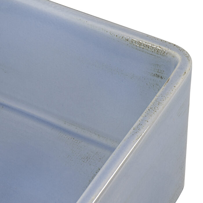 Fiamma Ruvati 33" Fireclay Distressed Finish Farmhouse Apron-Front Kitchen Sink Reversible – Coastal Blue – Model# RVL2300SB