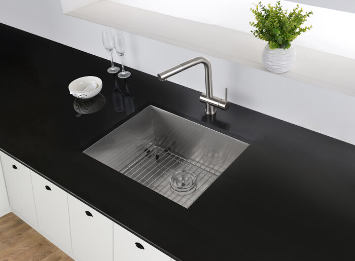 Nesta Ruvati 23" Undermount 16 Gauge Zero Radius Kitchen Sink Stainless Steel Single Bowl – Model# RVH7100