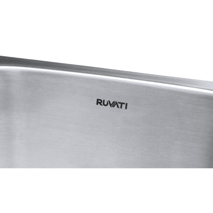 Parmi Model: RVM4605 Ruvati 34-inch Undermount 40/60 Double Bowl 16 Gauge Stainless Steel Kitchen Sink – RVM4605