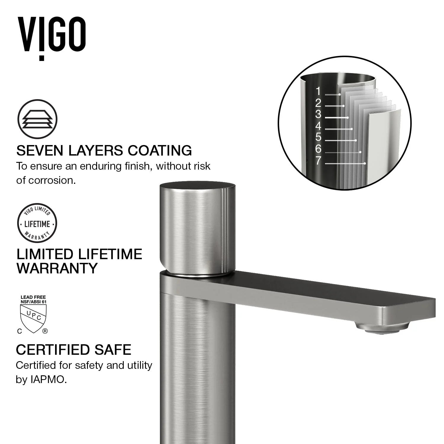 VIGO - Elan Single Hole Bathroom Faucet In Brushed Nickel Model# VG01045BN