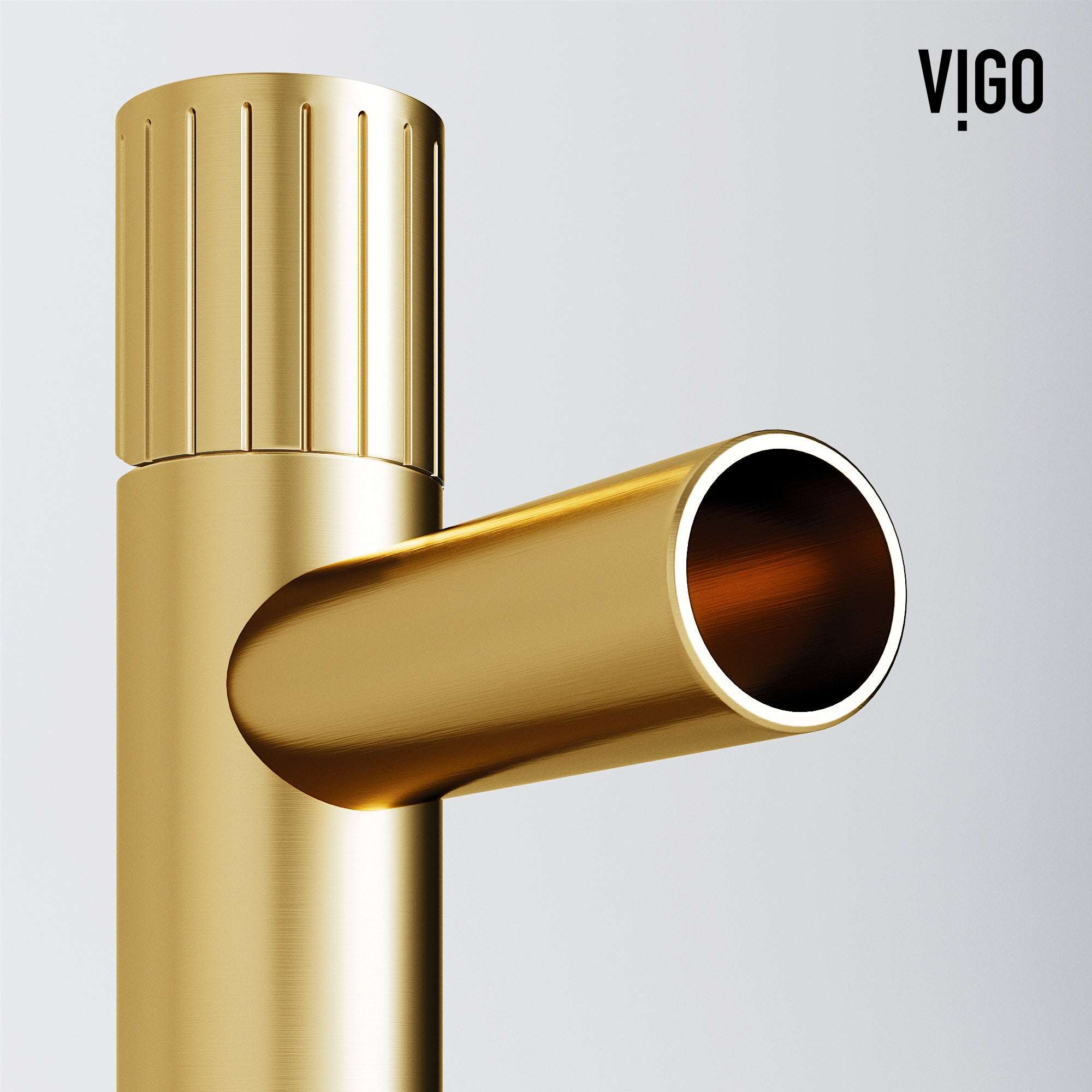 VIGO - Ashford Single Hole Bathroom Faucet In Matte Brushed Gold Model# VG01052MG