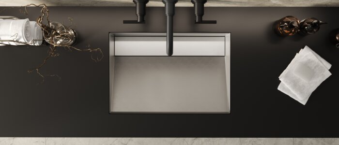 Ariaso Ruvati 20" x 14" Brushed Stainless Steel Undermount Ramp Bathroom Sink Stainless Steel – Model# RVH6140ST