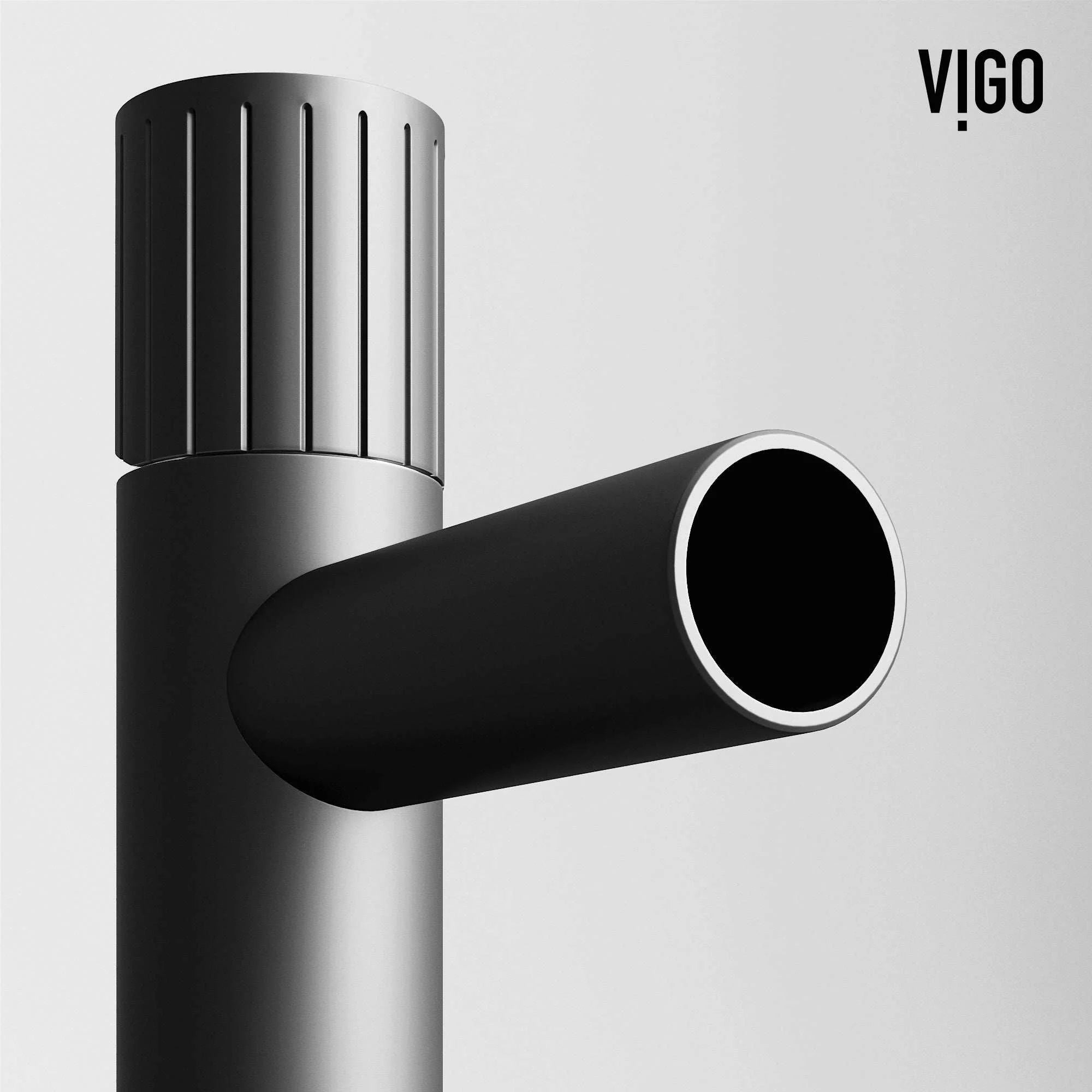 VIGO - Ashford Single Hole Bathroom Faucet In Matte Black Model# VG01052MB