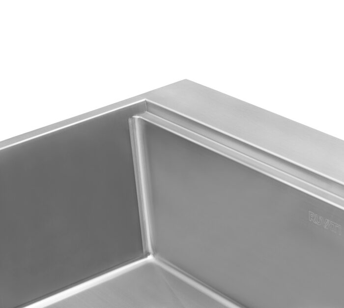 Siena Ruvati 25" x 22" Workstation Drop-in Topmount 16 Gauge Stainless Steel Rounded Corners Ledge Kitchen Sink Single Bowl – Model # RVH8023