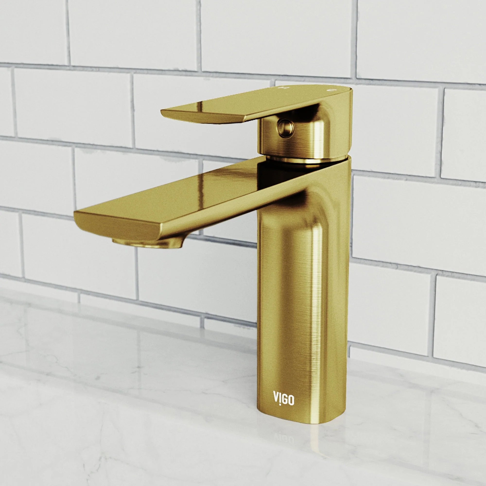 VIGO - Davidson Single Hole Single Lever Bathroom Faucet In Matte Brushed Gold Model# VG01043MG