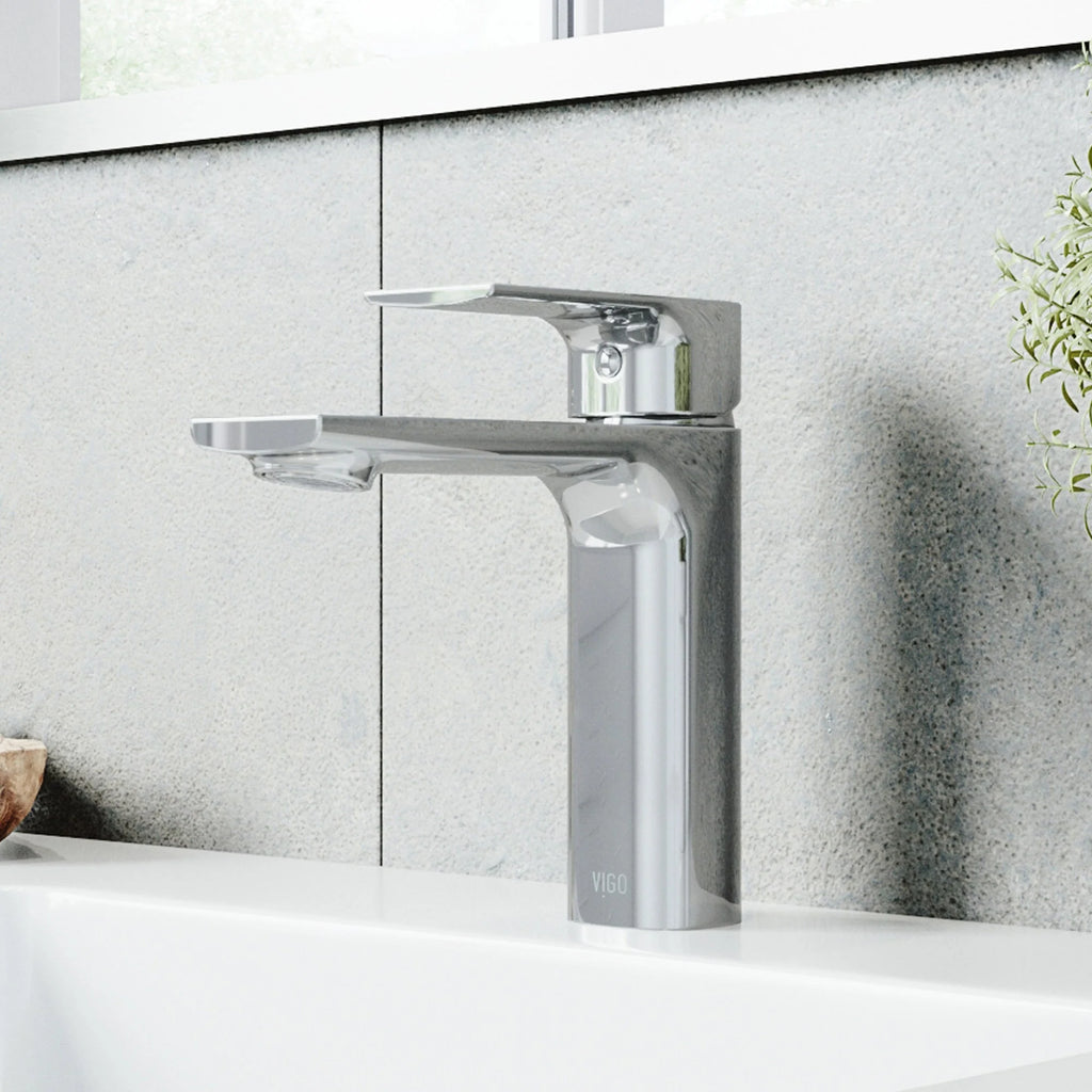 VIGO - Davidson Single Hole Single Lever Bathroom Faucet In Chrome Model# VG01043CH