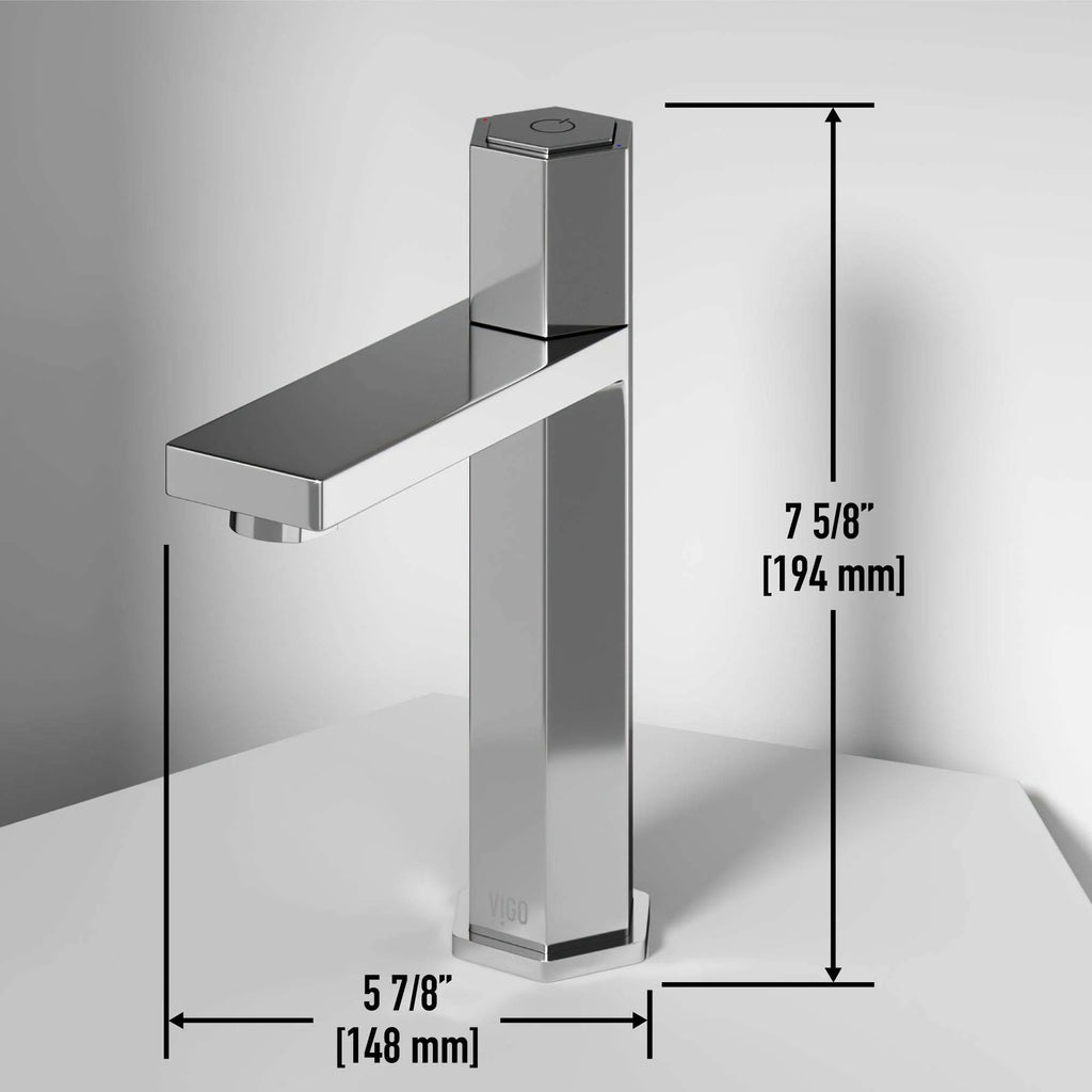 VIGO - Hart Nova Single Hole Bathroom Faucet In Chrome Model# VG01053CH