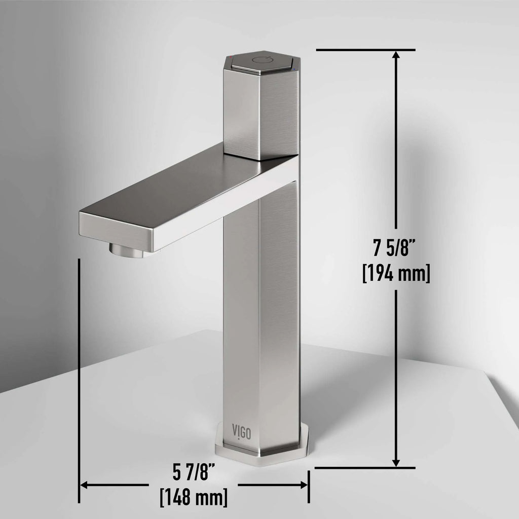VIGO - Hart Nova Single Hole Bathroom Faucet In Brushed Nickel Model# VG01053BN