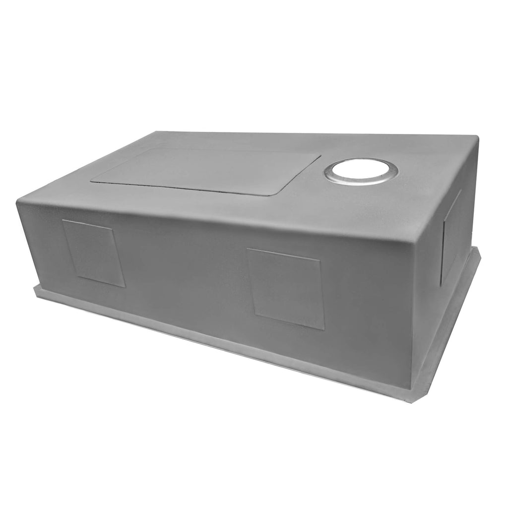 Tribeca Ruvati 36" Slope Bottom Offset Drain Reversible Kitchen Sink Undermount 16 Gauge Stainless Steel – Model # RVH7497