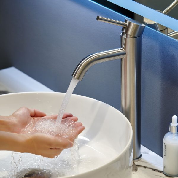 Oakland Single Handle Bathroom Sink Vessel Faucet with Pop Up Drain in Brushed Nickel Model# KSB1119BN
