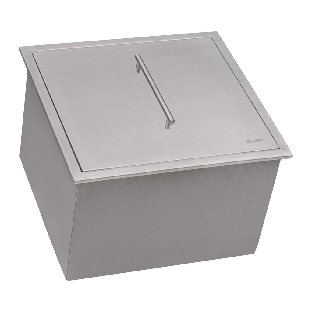 Merino Model: RVQ6221 Ruvati Insulated Ice Chest Sink 21 x 20 inch Outdoor BBQ Marine Grade T-316 Top Mount Stainless Steel – Model# RVQ6221