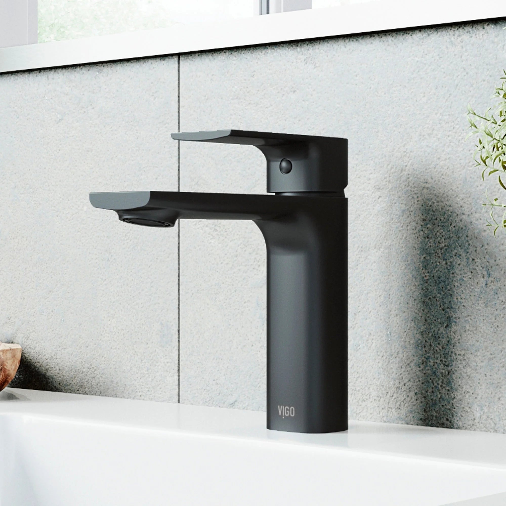 VIGO - Davidson Single Hole Single Lever Bathroom Faucet In Matte Black Model# VG01043MB