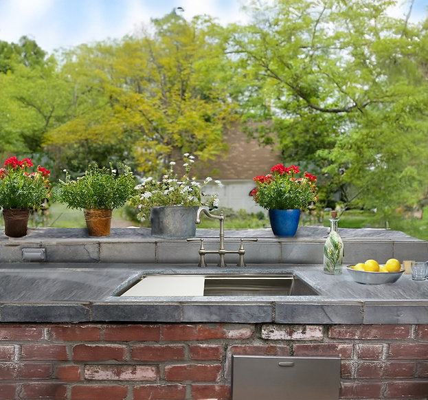 Nantucket Sinks - All-Weather Undermount Outdoor Stainless Steel WorkStation Sink Model# AW-PS-3219-16