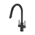 Oakland Two Handle Pull-Down Kitchen Faucet in Matte Black Finish Model# KSK1218-MB