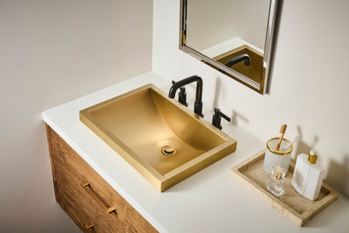 Barolo Model: RVF5236MB Ruvati Barolo Two Handle Widespread Art Deco Modern Luxury Bathroom Faucet in Matte Black- RVF5236MB