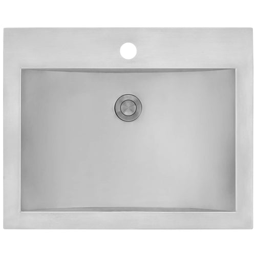 Ariaso  Ruvati 21" x 17" Drop-in Top Mount Bathroom Sink Brushed Stainless Steel – Model# RVH5110ST