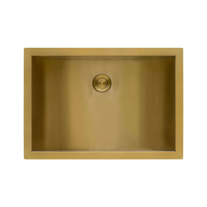 Ariaso Ruvati 16" x 13" Brushed Gold Rectangular Bathroom Sink Undermount – Model# RVH6106GG