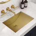 Ariaso Ruvati 16" x 13" Brushed Gold Rectangular Bathroom Sink Undermount – Model# RVH6106GG