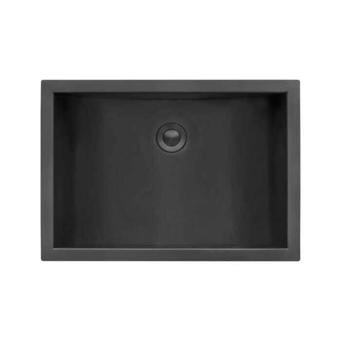Ariaso  Ruvati 16" x 11" Gunmetal Black Undermount Bathroom Sink Stainless Steel – Model# RVH6107BL