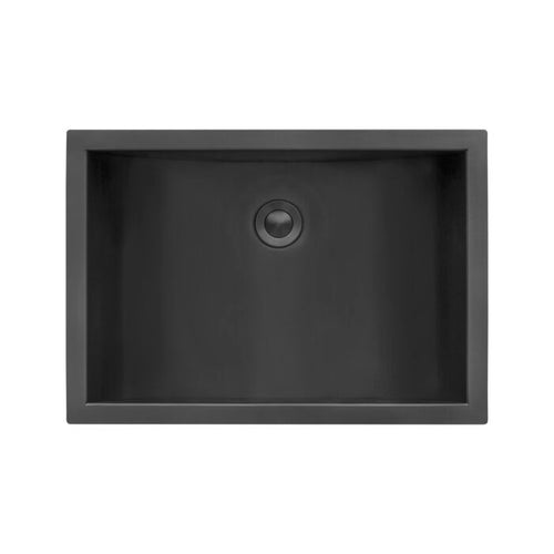 Ariaso  Ruvati 18" x 12" Gunmetal Black Stainless Steel Rectangular Bathroom Sink Undermount – Model# RVH6110BL