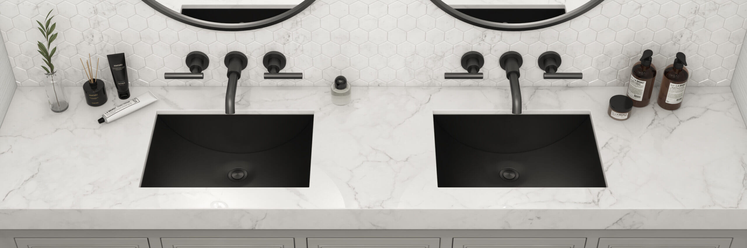 Ariaso  Ruvati 18" x 12" Gunmetal Black Stainless Steel Rectangular Bathroom Sink Undermount – Model# RVH6110BL