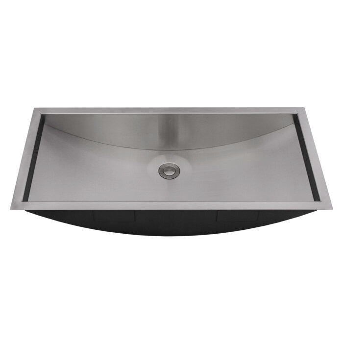 Ariaso Ruvati 34" x 14"Brushed Stainless Steel Rectangular Bathroom Sink Undermount – Model# RVH6134ST